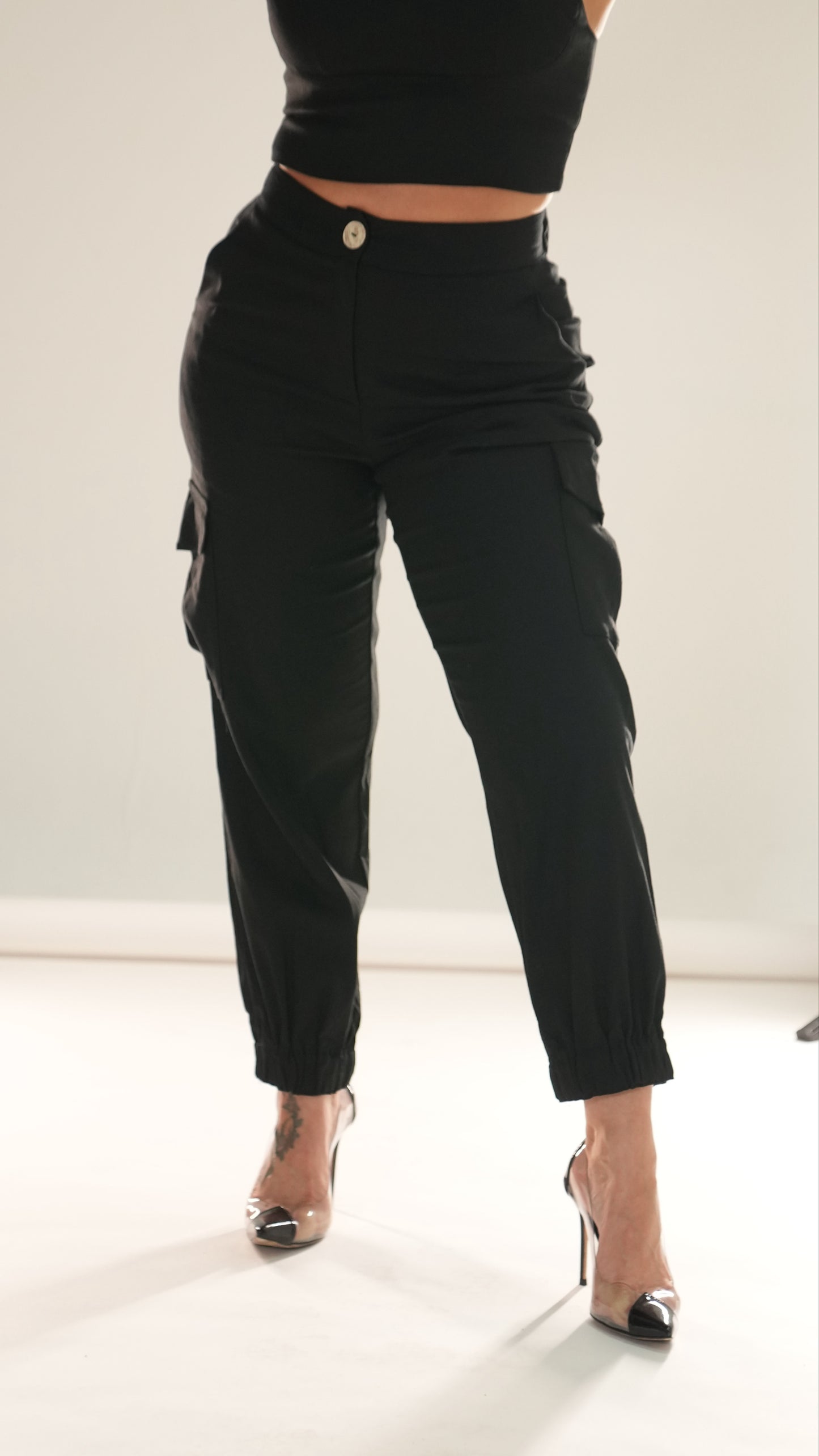REJANE PANTS - Onyx black