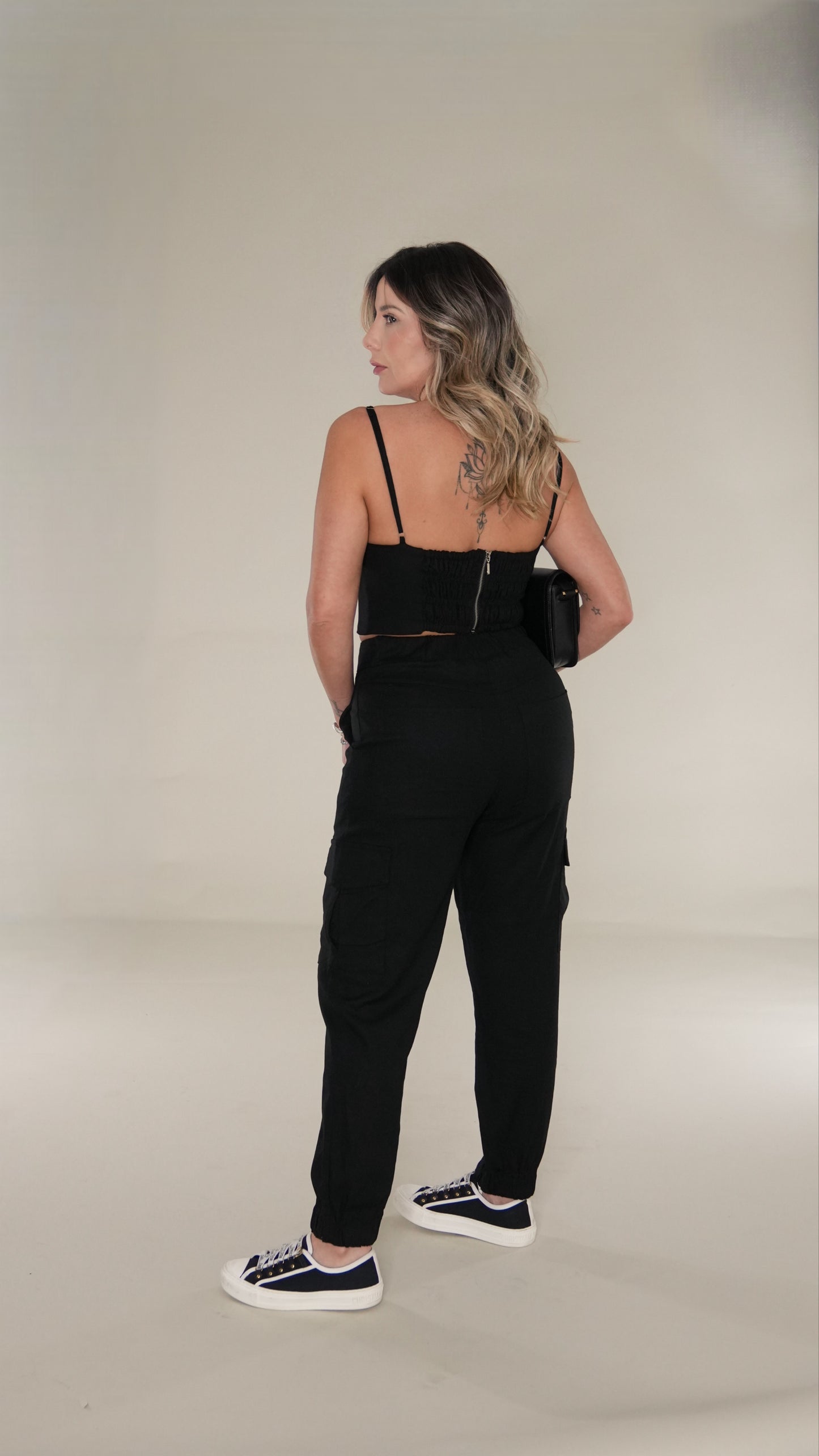 REJANE PANTS - Onyx black