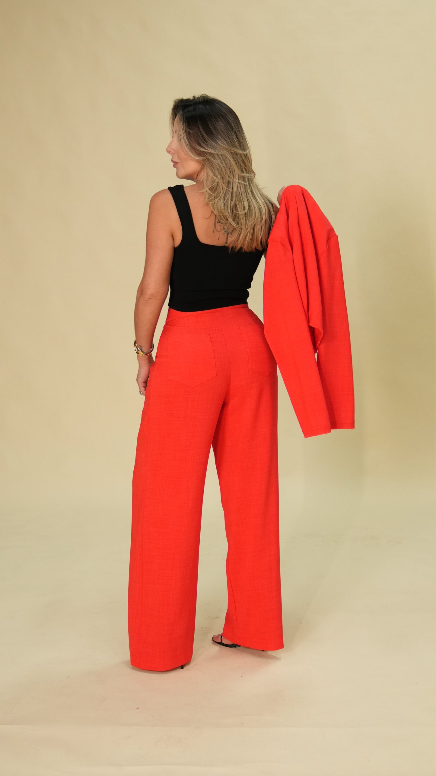 LUDMILA PANTS - Scarlet red