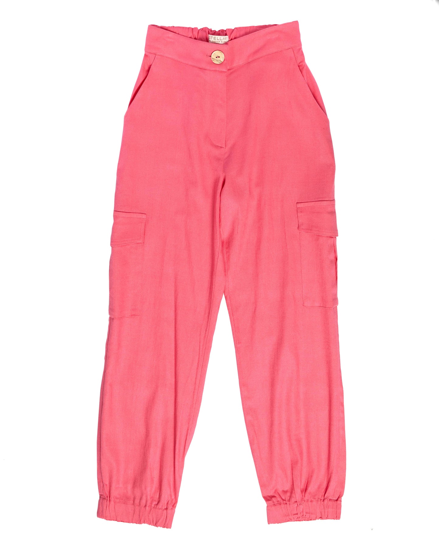 REJANE PANTS - Flamingo pink